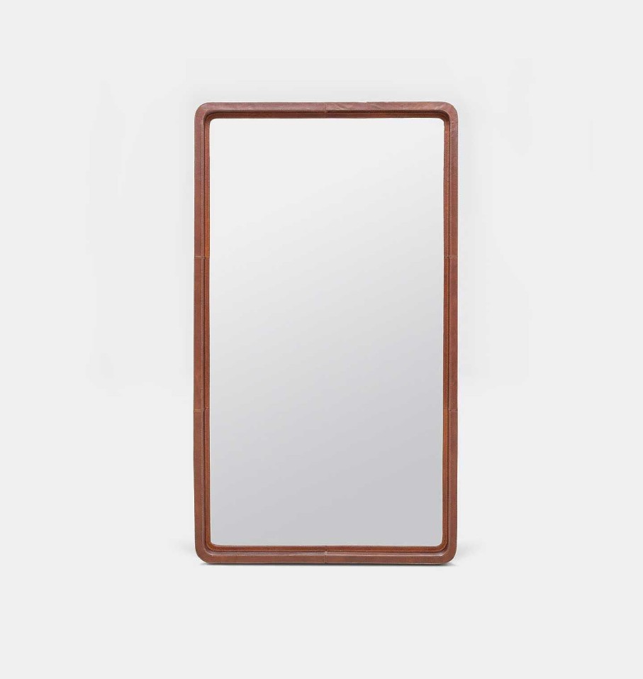 Wholesale Made Goods Chicory Leather Mirror