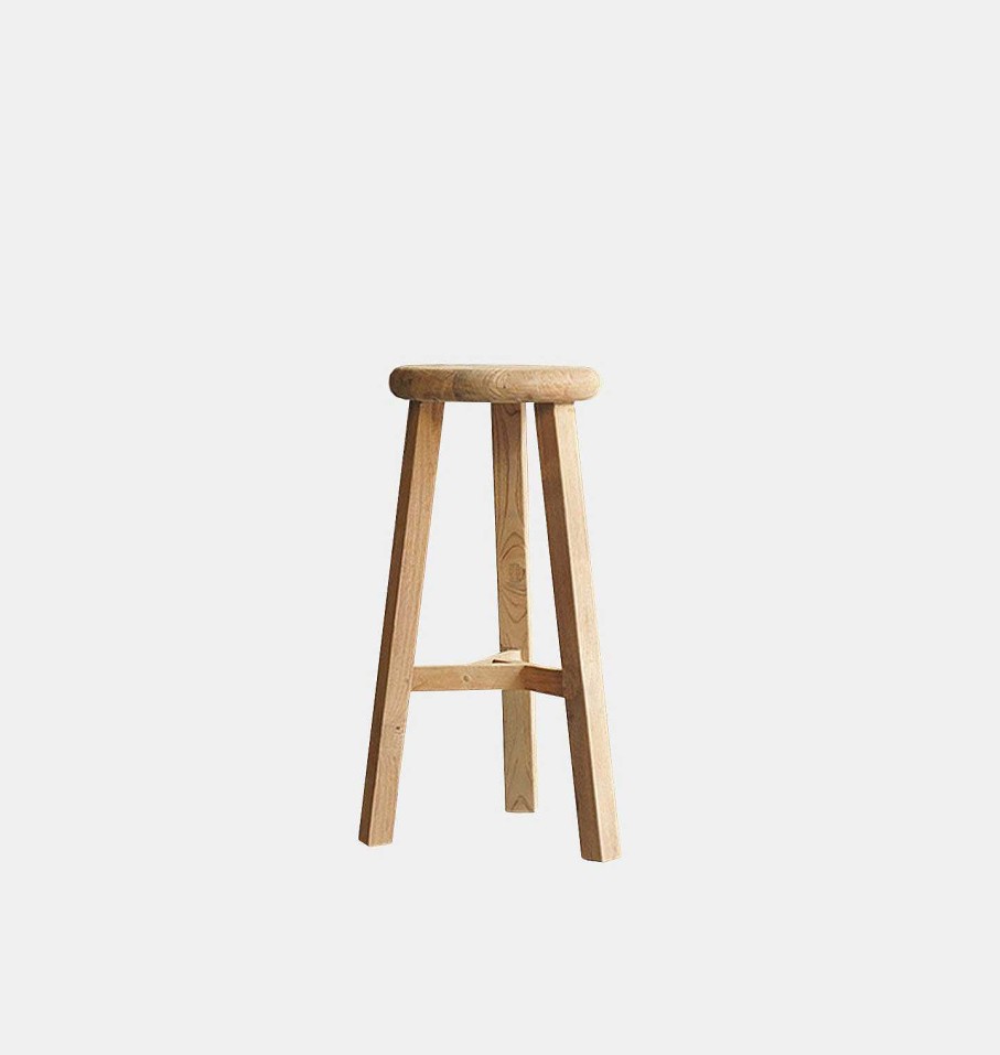 Clearance Club Cu Elwood Teak Round Bar Stool