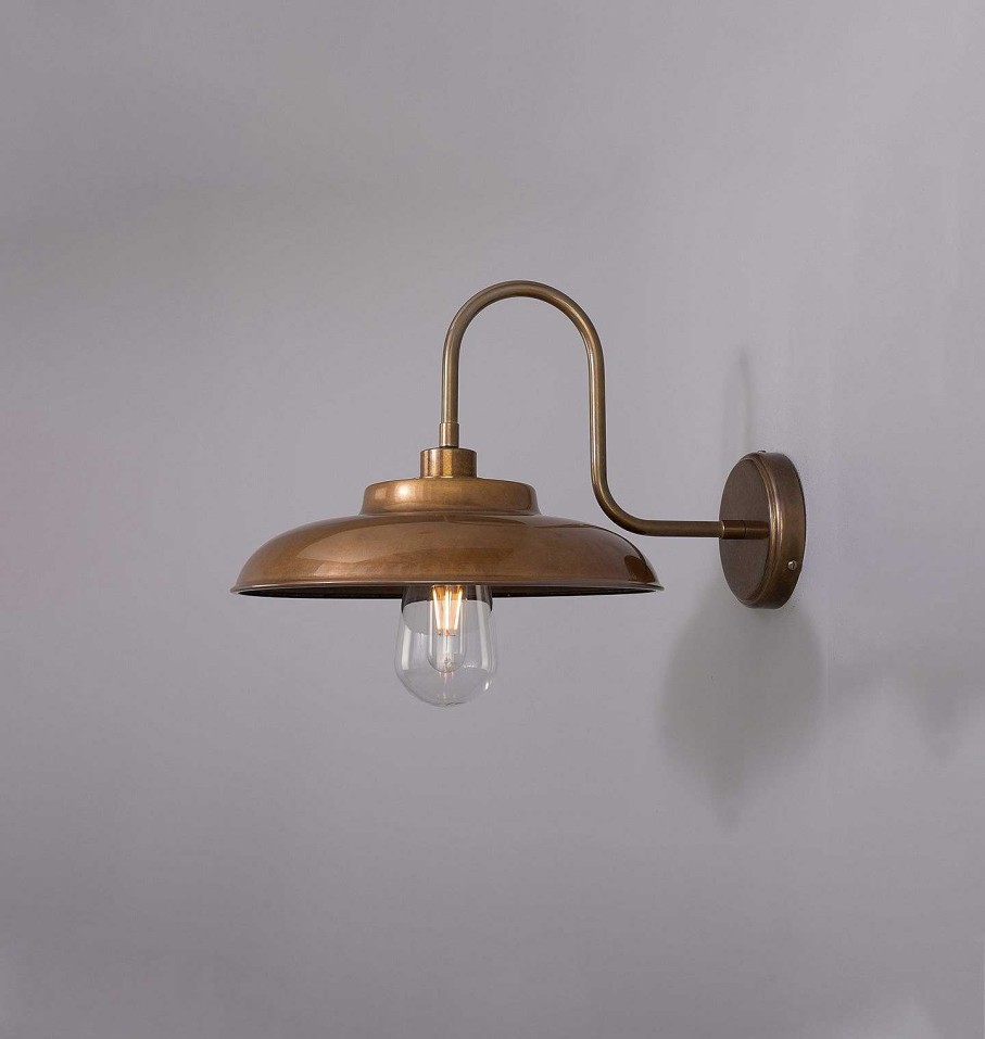 Online Mullan - Inventory Darya Swan Neck Wall Light Antique Brass