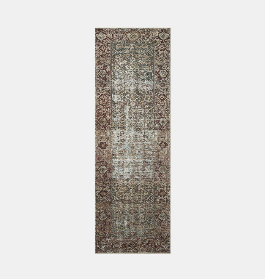 New Amber Lewis x Loloi Georgie Ger-07 Moss / Salmon Area Rug