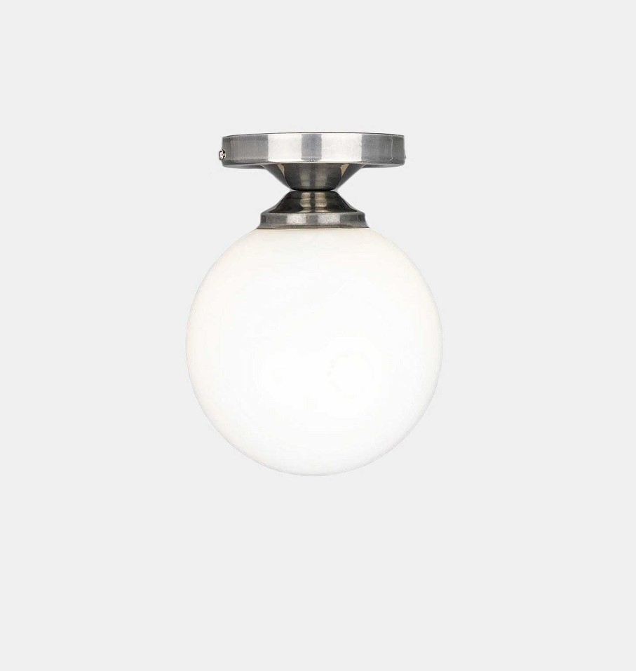 Clearance Mullan Yaounde Opal Globe Flush Ceiling Light