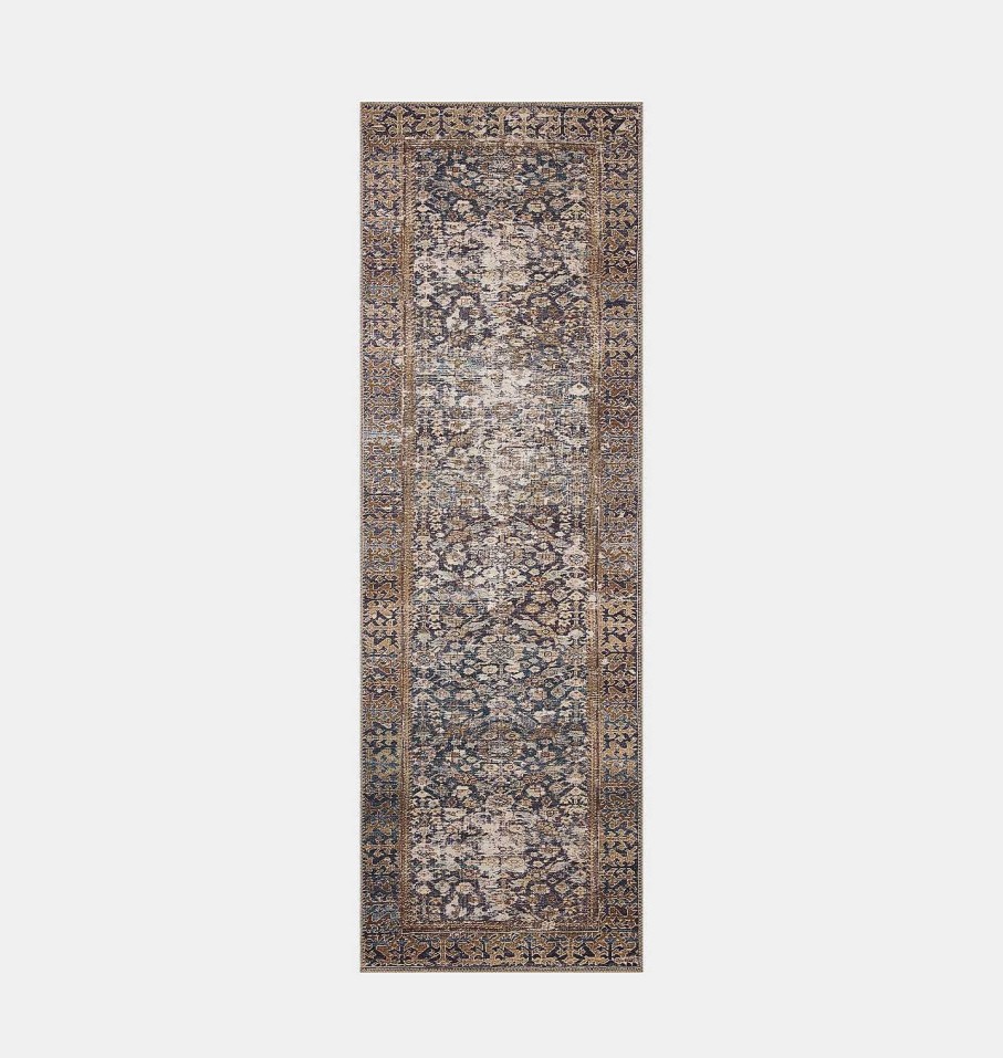 Clearance Amber Lewis x Loloi Georgie Ger-05 Denim / Spice Area Rug