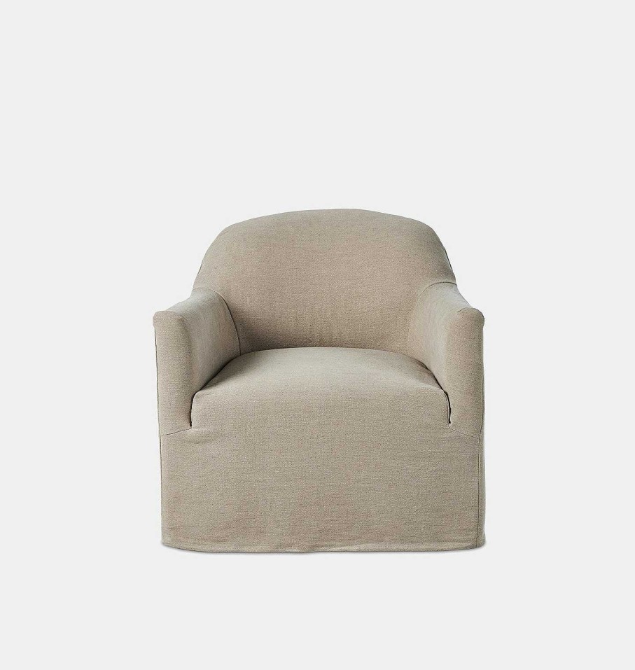 Clearance Amber Lewis x Four Hands Lowell Slipcover Swivel Chair