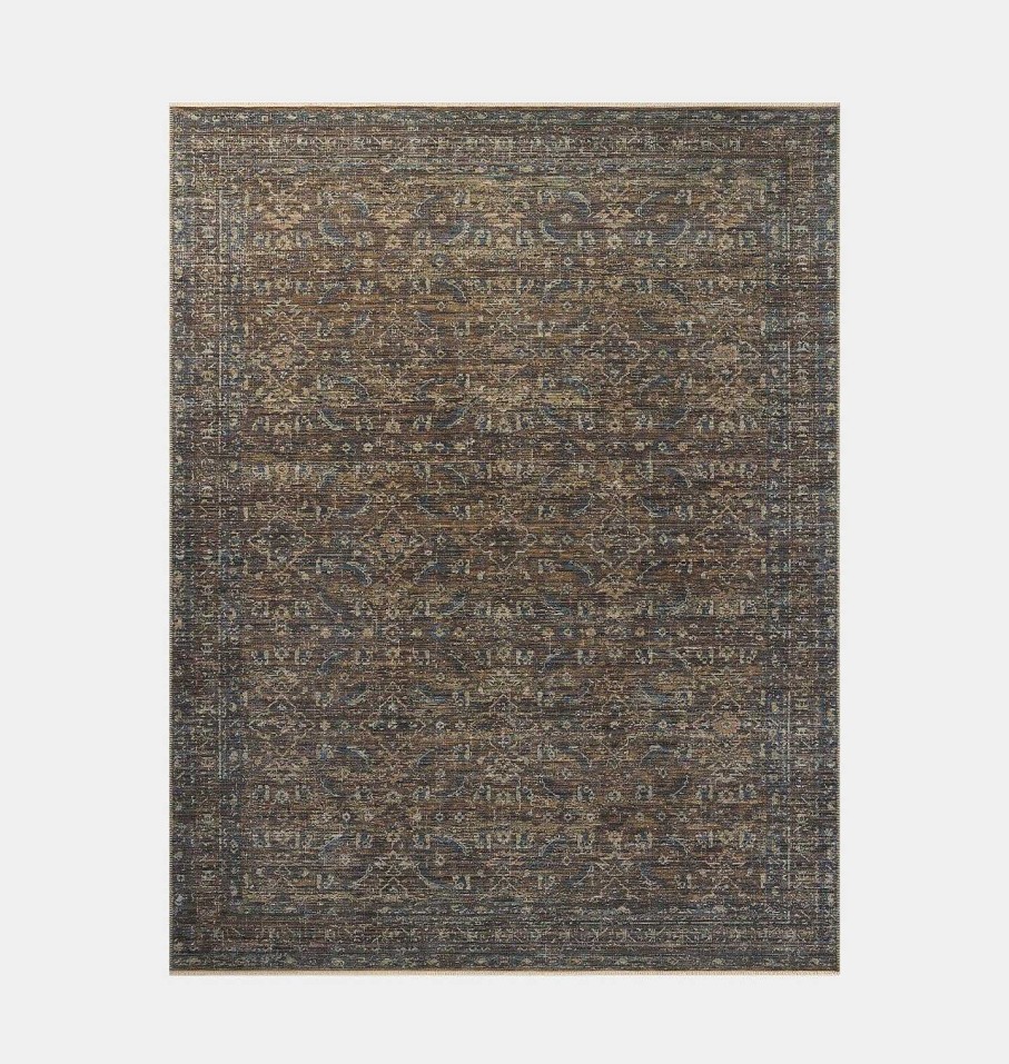 New Loloi Rugs Heritage Her-14 Lagoon / Tobacco Area Rug