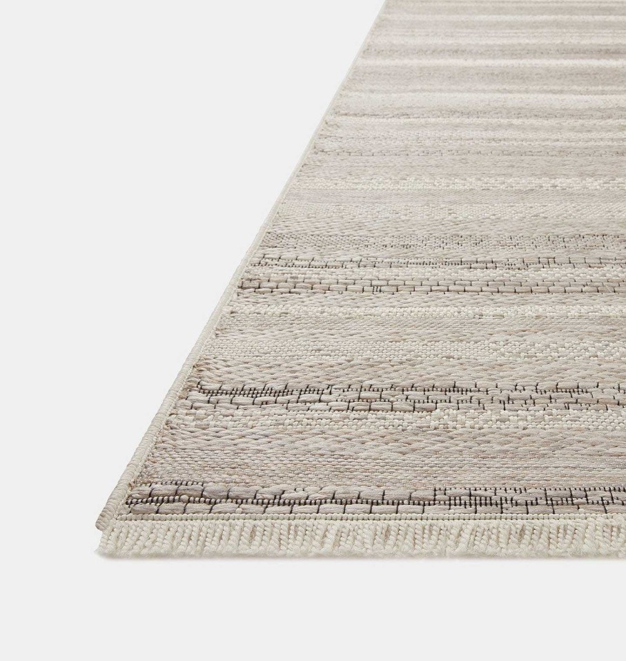 Best Amber Lewis x Loloi Malibu Mab-02 Ivory / Dove Area Rug