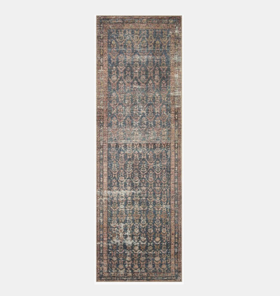 New Amber Lewis x Loloi Billie Bil-02 Ocean / Brick Area Rug