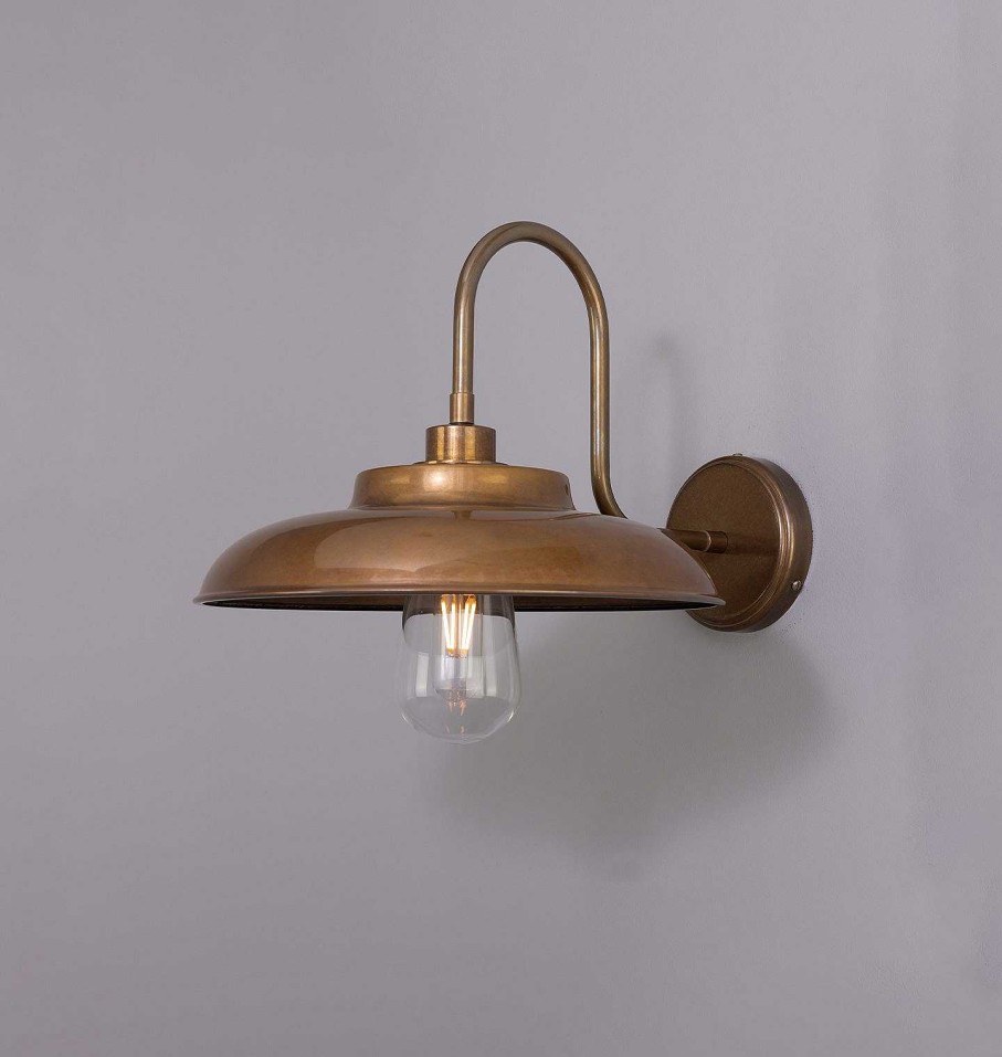 Clearance Mullan - Inventory Darya Swan Neck Wall Light Antique Brass