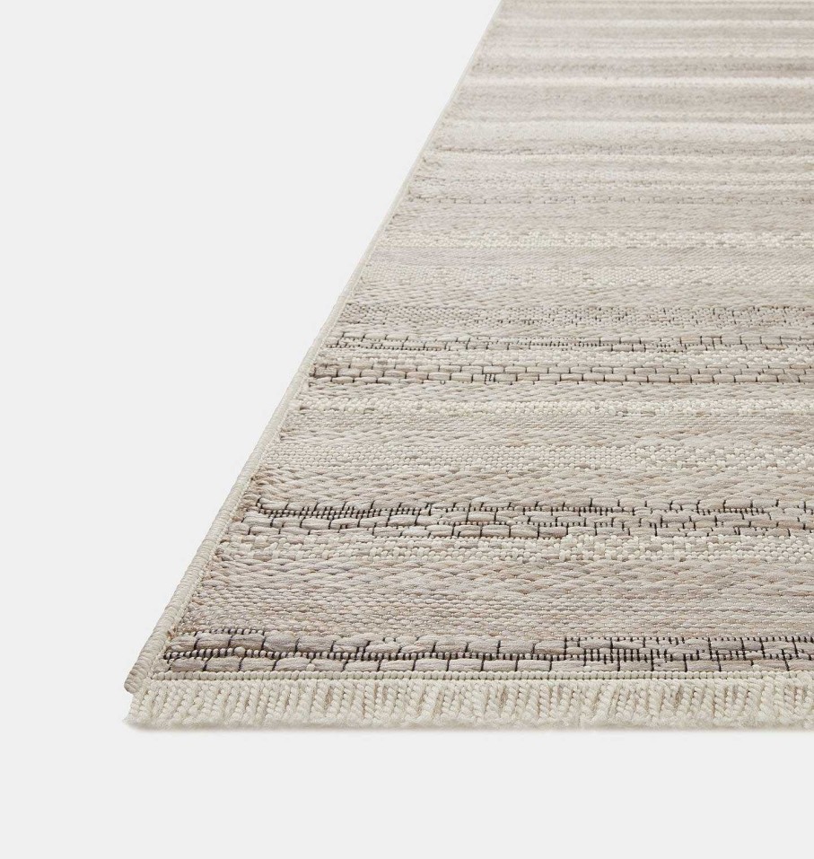 Best Amber Lewis x Loloi Malibu Mab-02 Ivory / Dove Area Rug