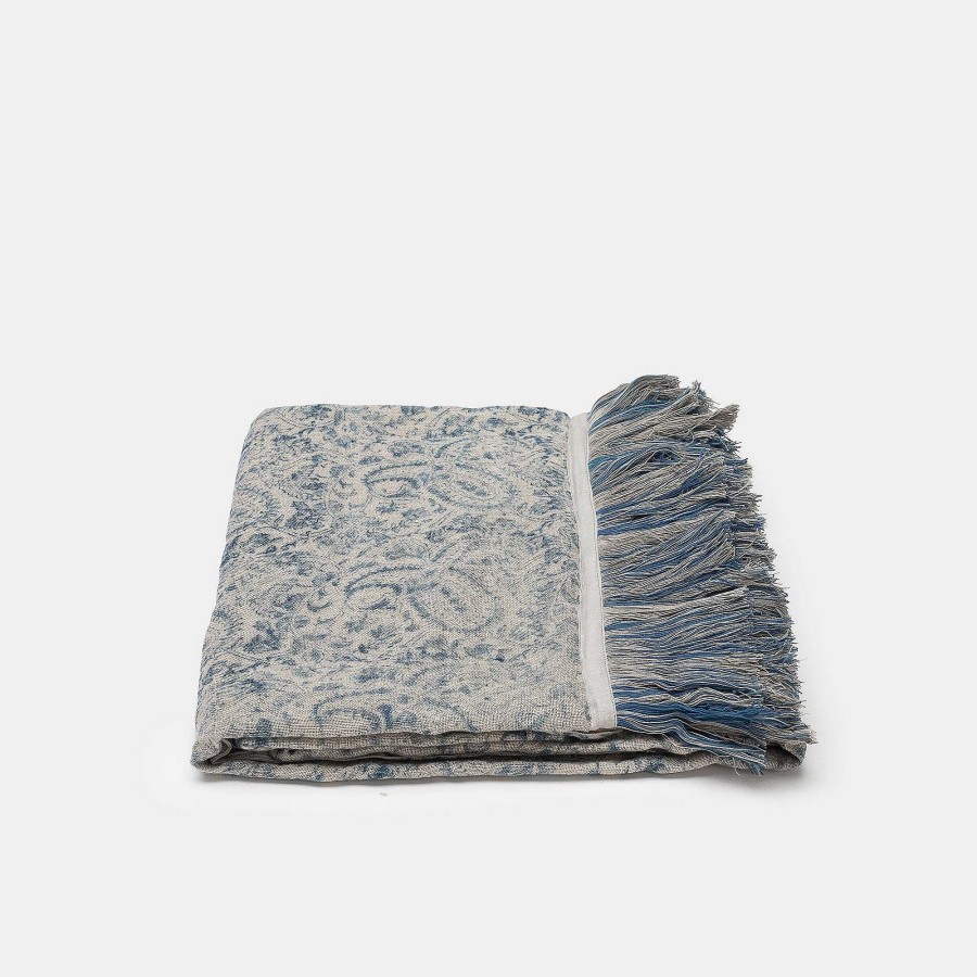 New Alamwar Meenakshi Throw Blanket Indigo