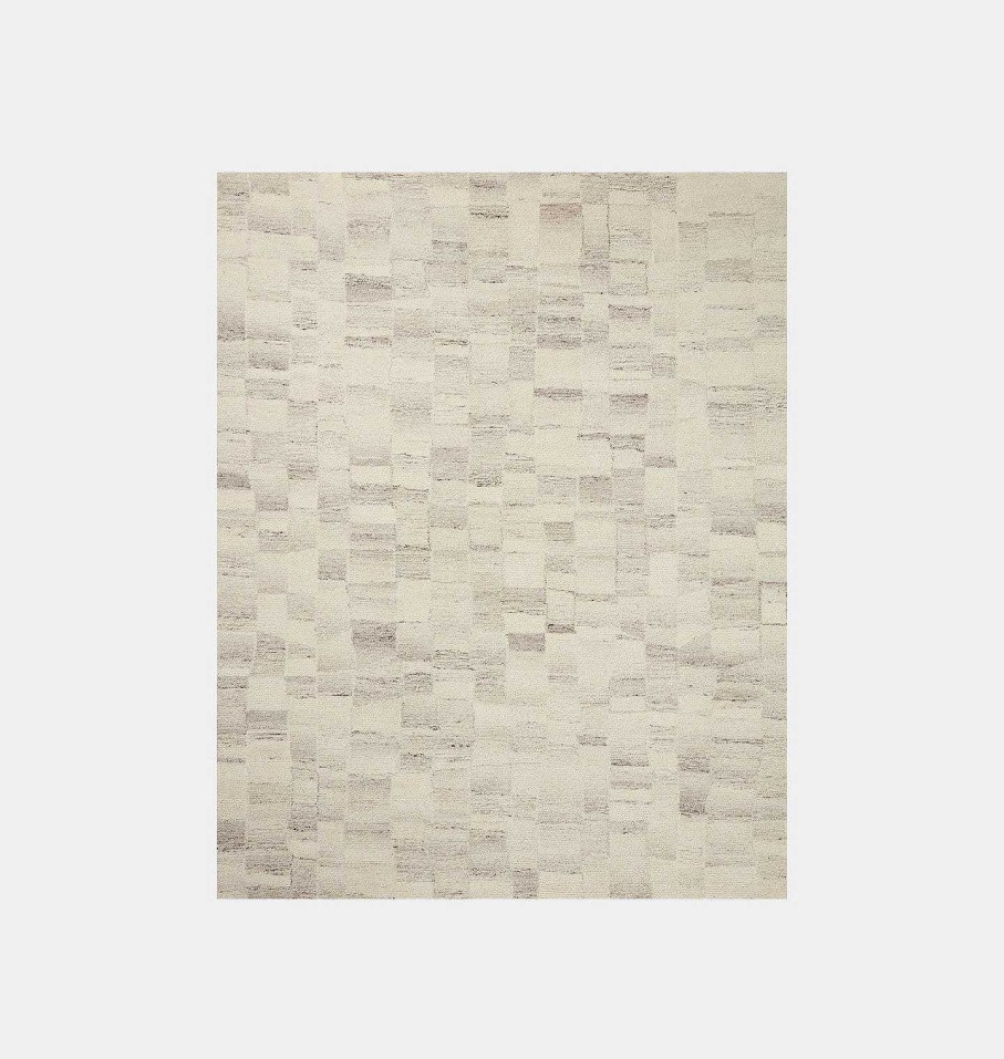 Hot Amber Lewis x Loloi Rocky Roc-01 Ivory / Silver Area Rug