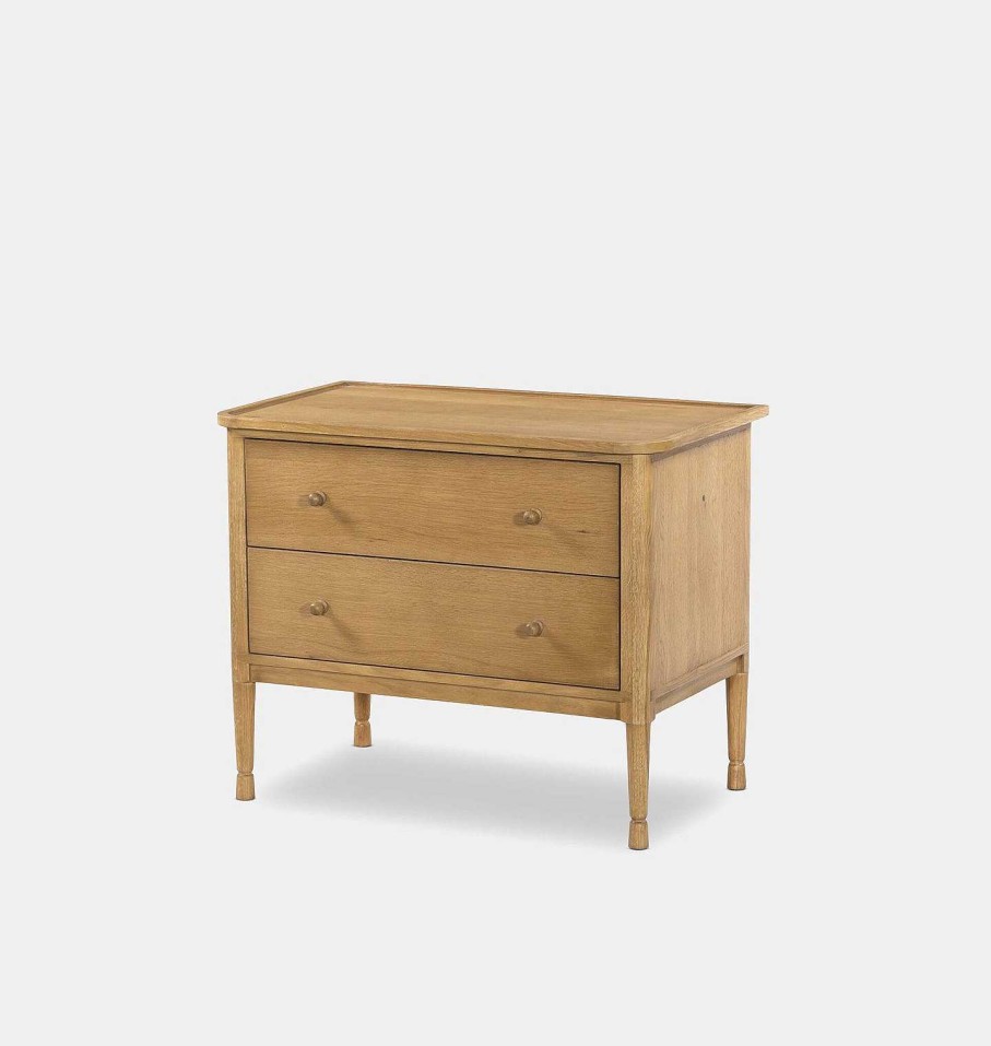 New Amber Lewis x Four Hands Franny Nightstand Caramel Oak