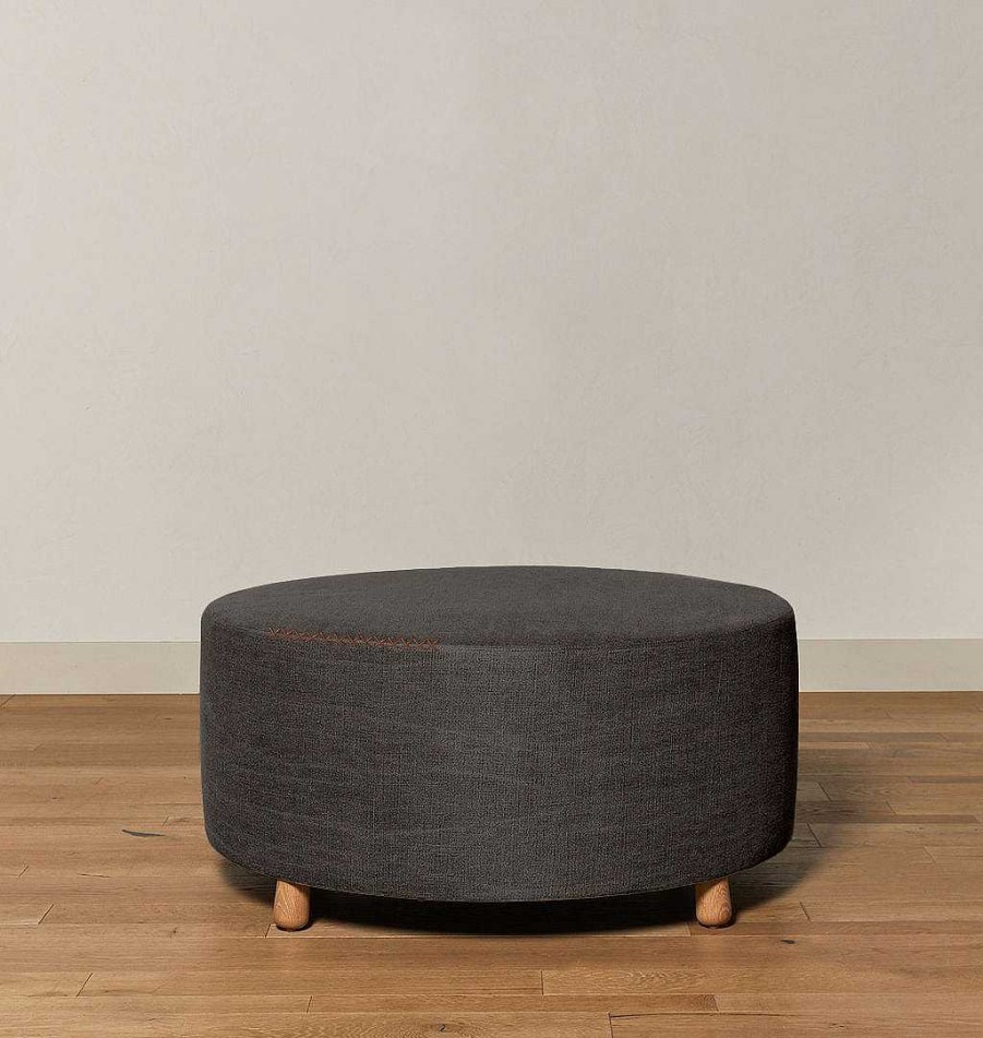 Wholesale Made by Shoppe Footed Topanga Round Ottoman