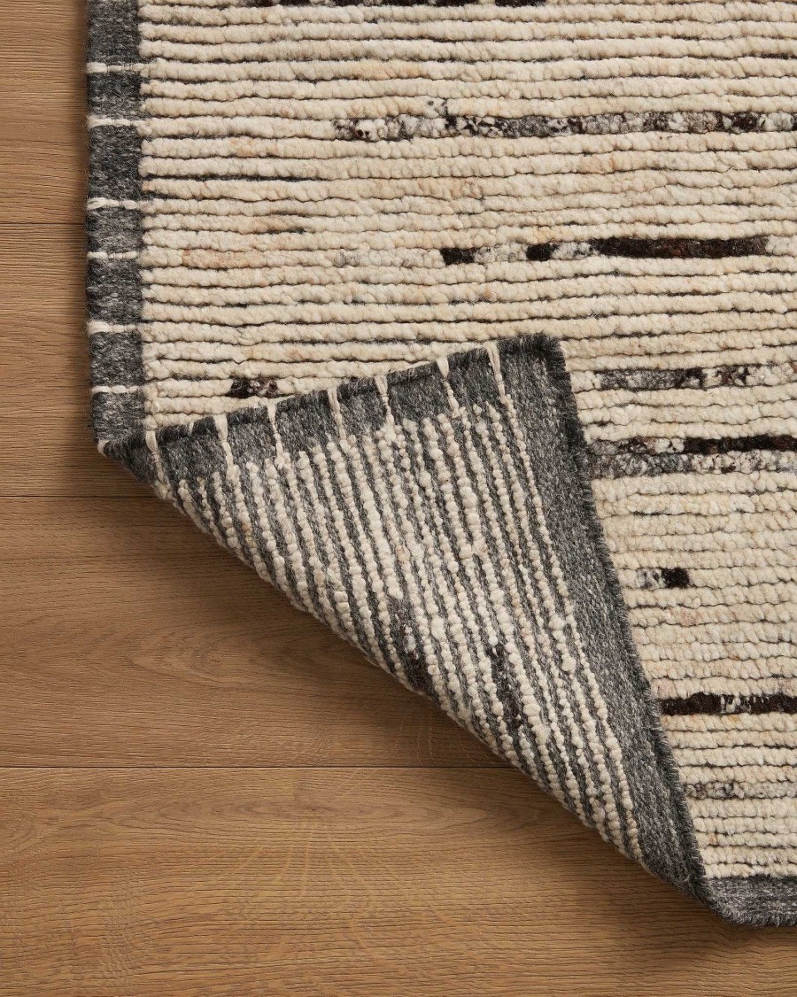 Best Amber Lewis x Loloi Briyana Bri-04 Natural / Black Area Rug