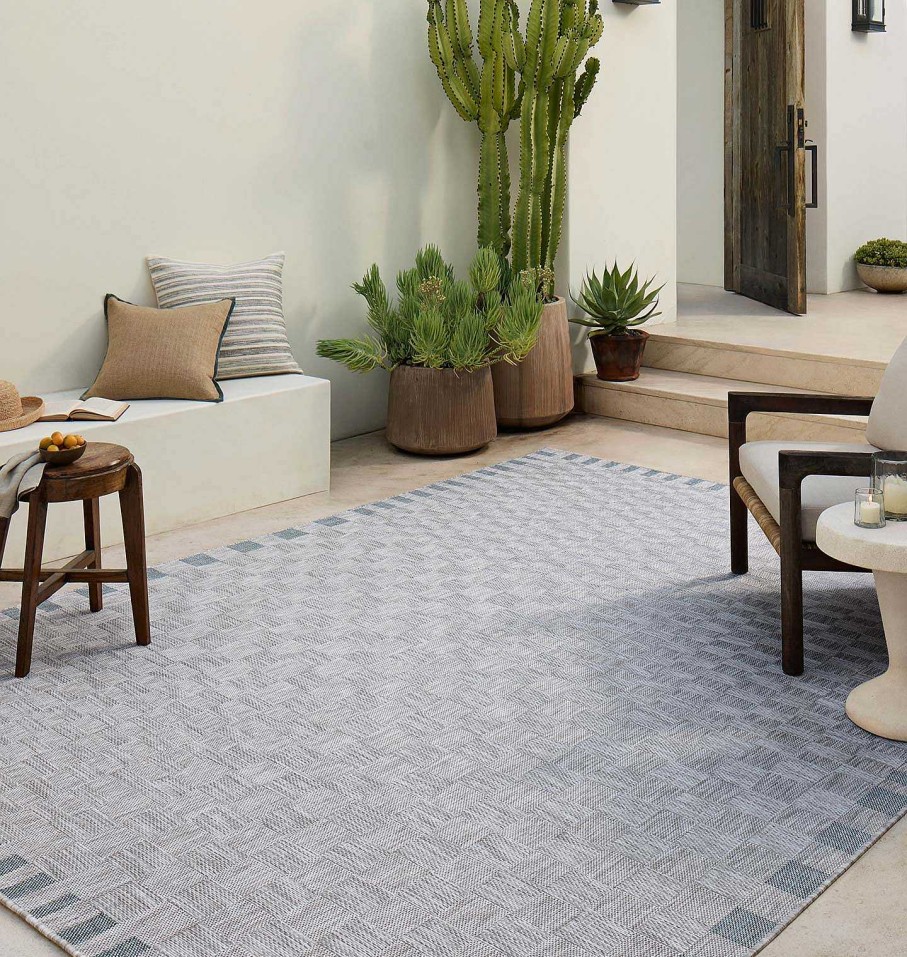 Online Amber Lewis x Loloi Topanga Top-07 Silver / Blue Area Rug