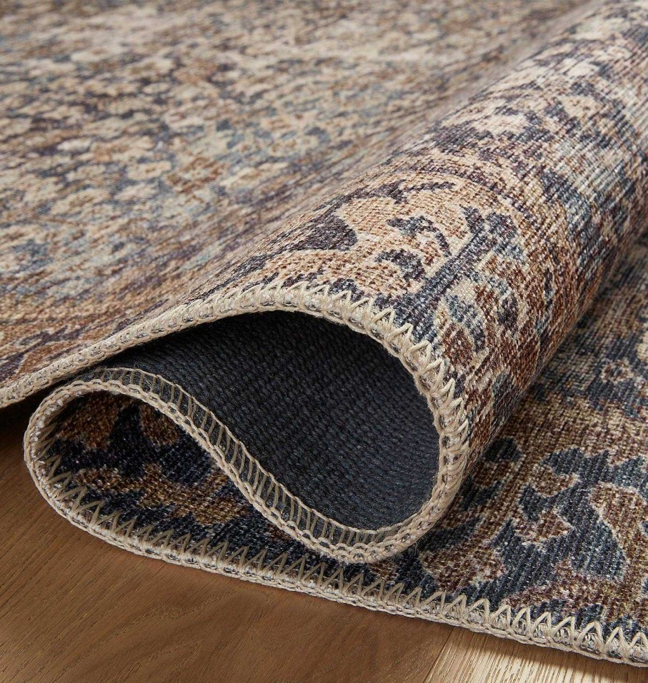 Clearance Amber Lewis x Loloi Georgie Ger-05 Denim / Spice Area Rug