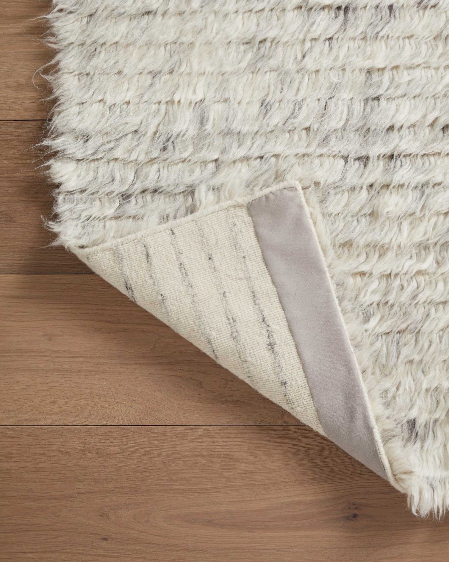 Hot Amber Lewis x Loloi Woodland Woo-01 Silver Area Rug