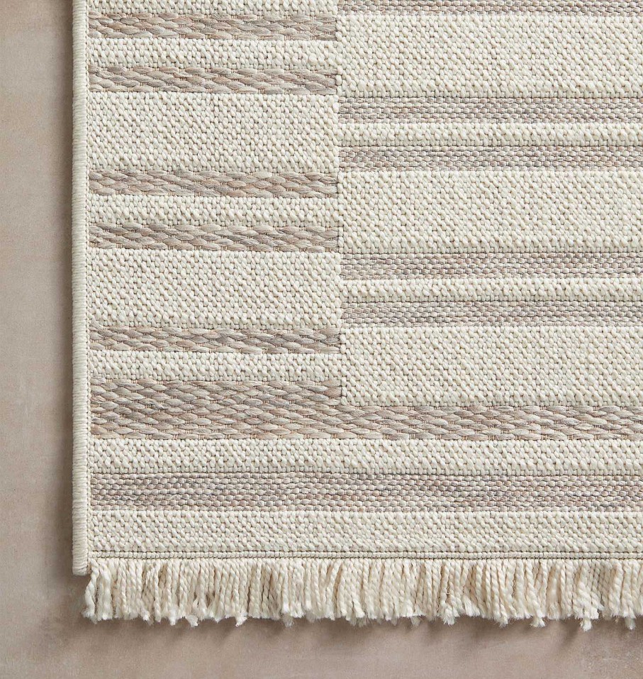 Best Amber Lewis x Loloi Malibu Mab-03 Ivory / Dove Area Rug