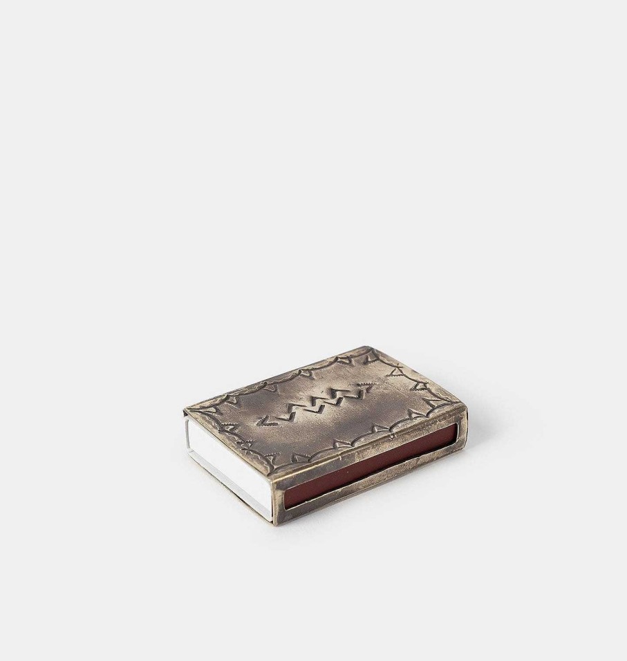 New J. Alexander Rustic Silver Silver Stamped Matchbox