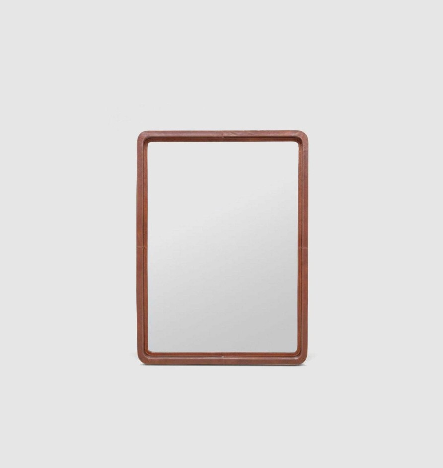 Wholesale Made Goods Chicory Leather Mirror