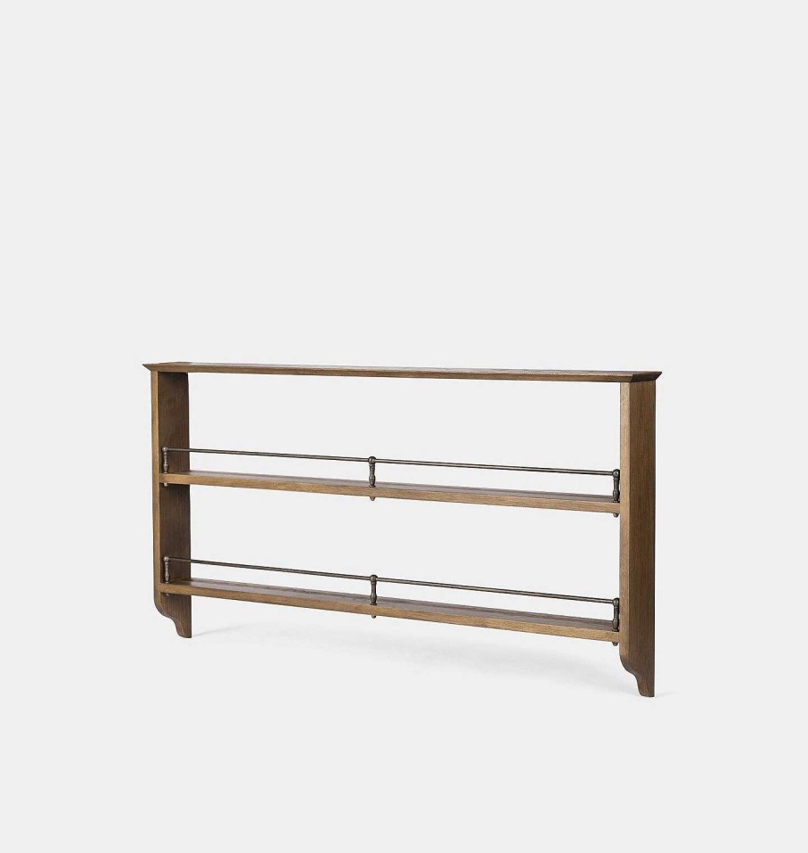 Clearance Amber Lewis x Four Hands Faria Plate Rack Tan Oak