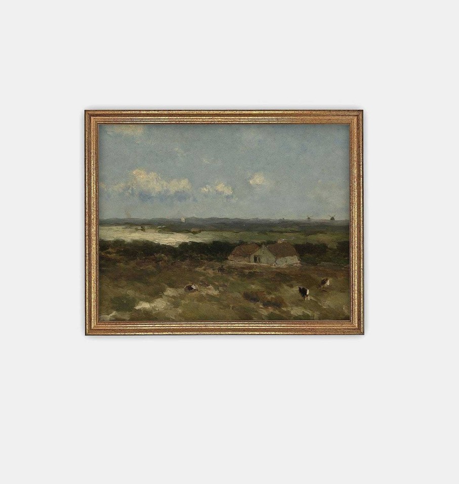 Online Linen + Cloth Landscape Framed V