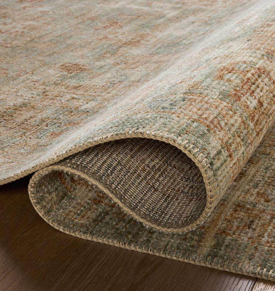 Best Loloi Rugs Heritage Her-06 Aqua / Terracotta Area Rug