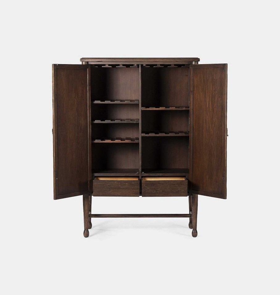 Clearance Amber Lewis x Four Hands Wilder Bar Cabinet Aged Pine