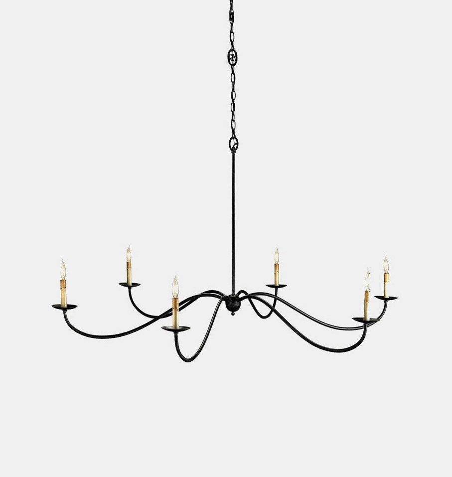 Clearance Currey & Company Pulpo Black Chandelier