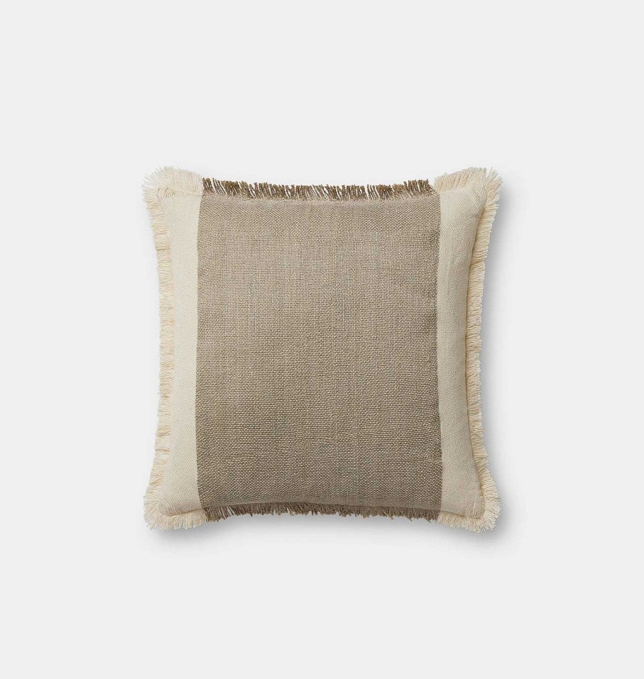 Clearance Amber Lewis x Loloi Seraphina Pillow 18'' X 18'' Ivory / Earth