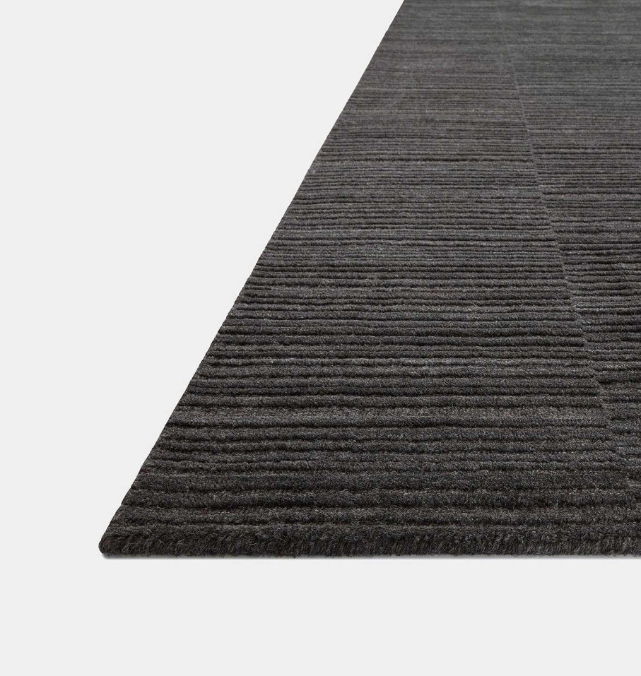 Hot Amber Lewis x Loloi Lou Lox-01 Charcoal Area Rug