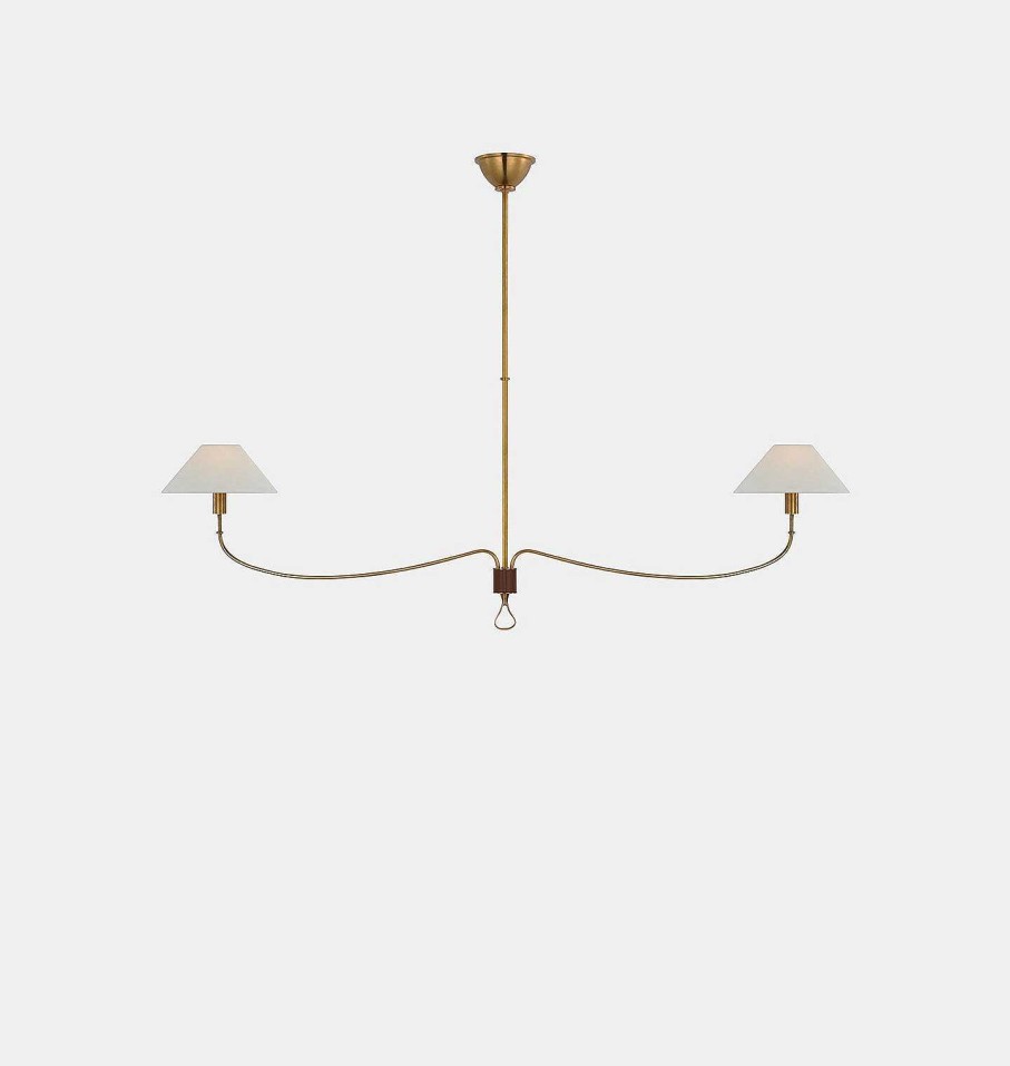 New Amber Lewis for Visual Comfort & Co. Griffin Grande Linear Chandelier