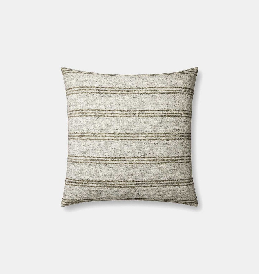 New Amber Lewis x Loloi Zephyr Pillow 22'' X 22'' Ivory / Olive