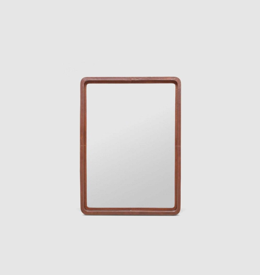 Hot Made Goods Chicory Leather Mirror