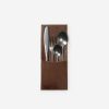 New Shoppe Amber Interiors Emery Leather Cutlery Sleeve S/4