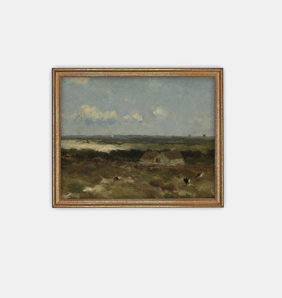 Online Linen + Cloth Landscape Framed V