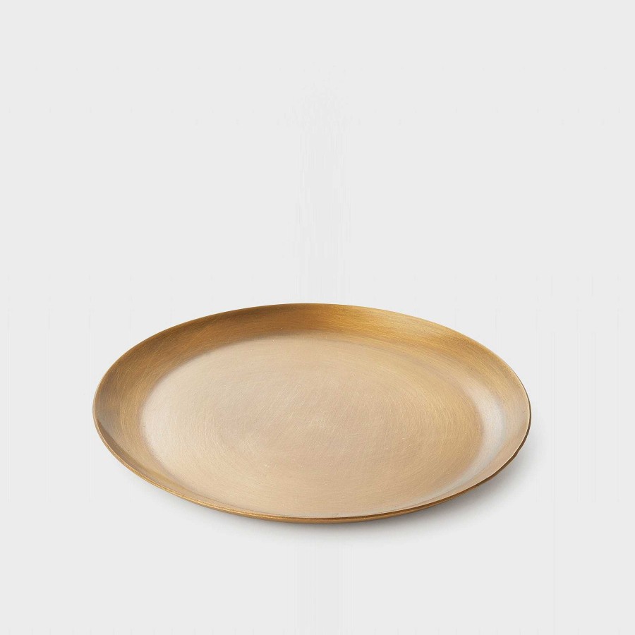 Online Fog Linen Brass Round Plate