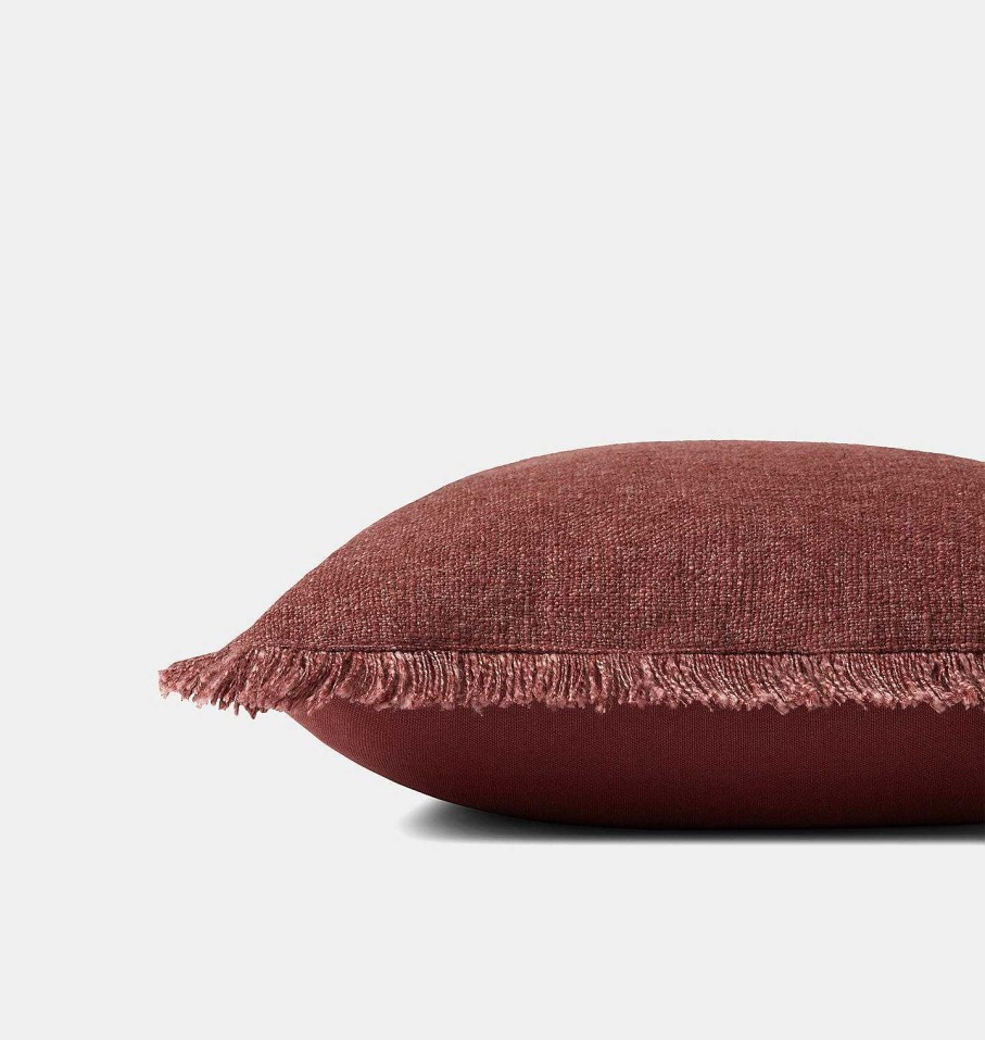 Wholesale Amber Lewis x Loloi Sable Pillow 18'' X 18'' Wine