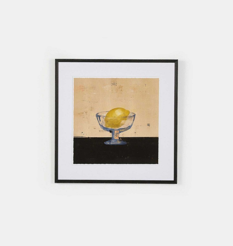 Clearance Amber Lewis x Four Hands Lemon Cup By Coup D'Esprit Framed Print