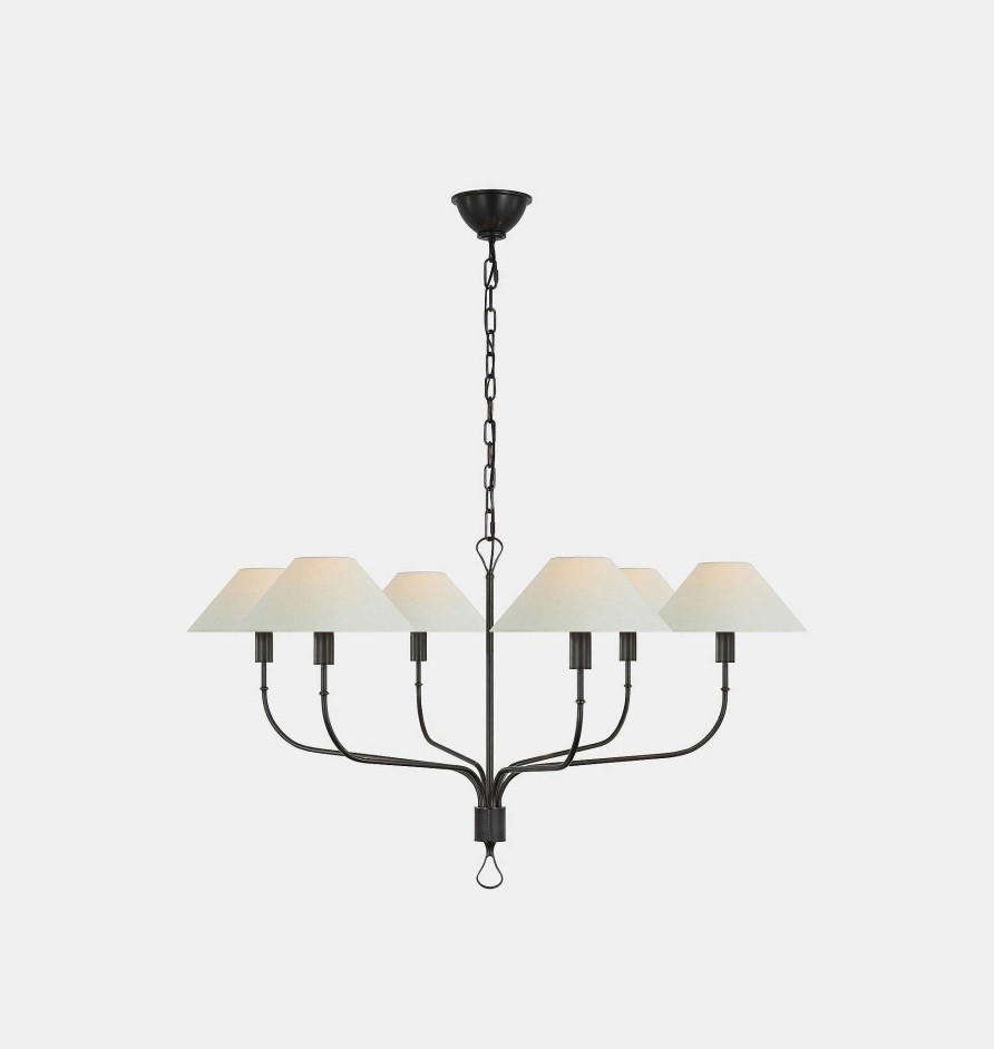 Clearance Amber Lewis for Visual Comfort & Co. Griffin Extra Large Tail Chandelier