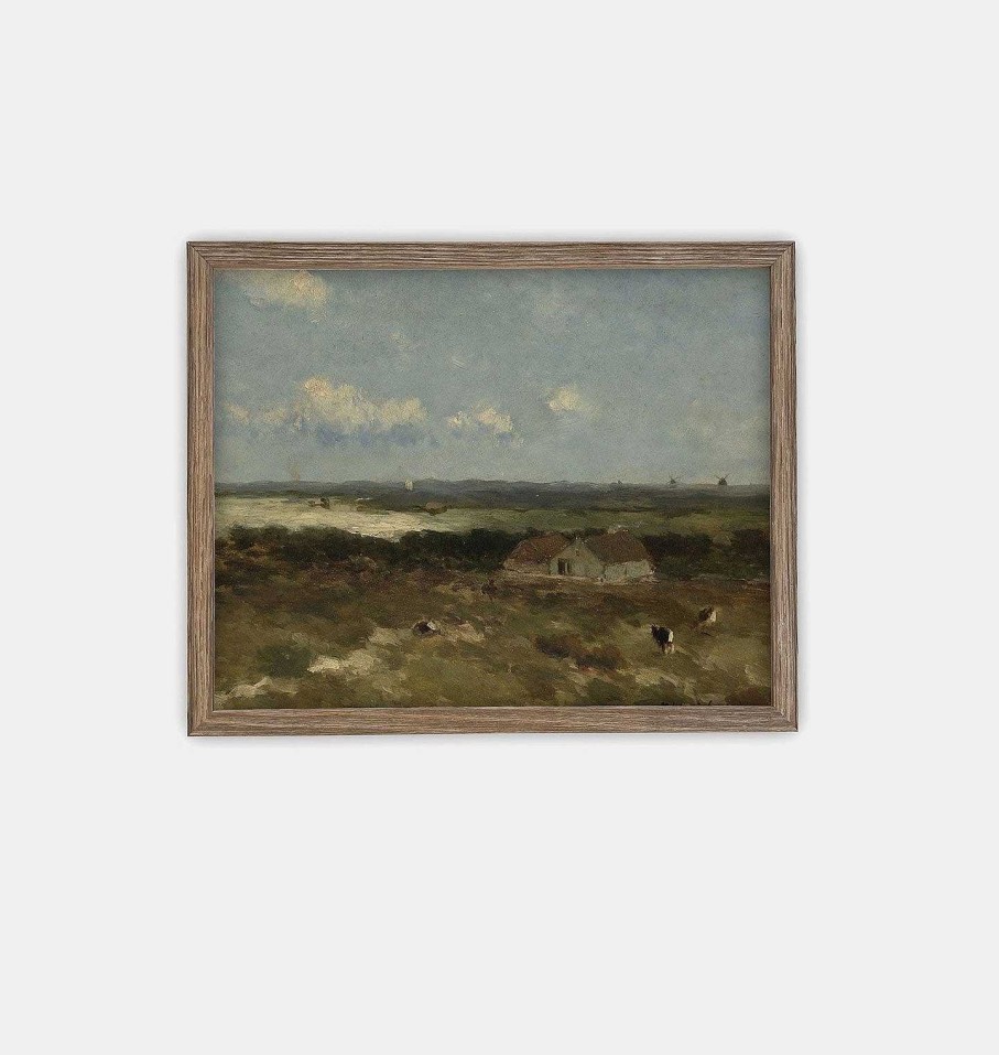 Online Linen + Cloth Landscape Framed V