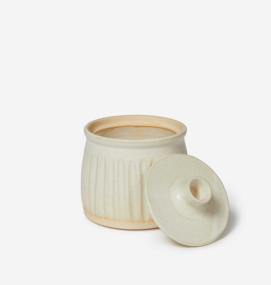 Online Wren Pottery Stoneware Fluted Salt Jar