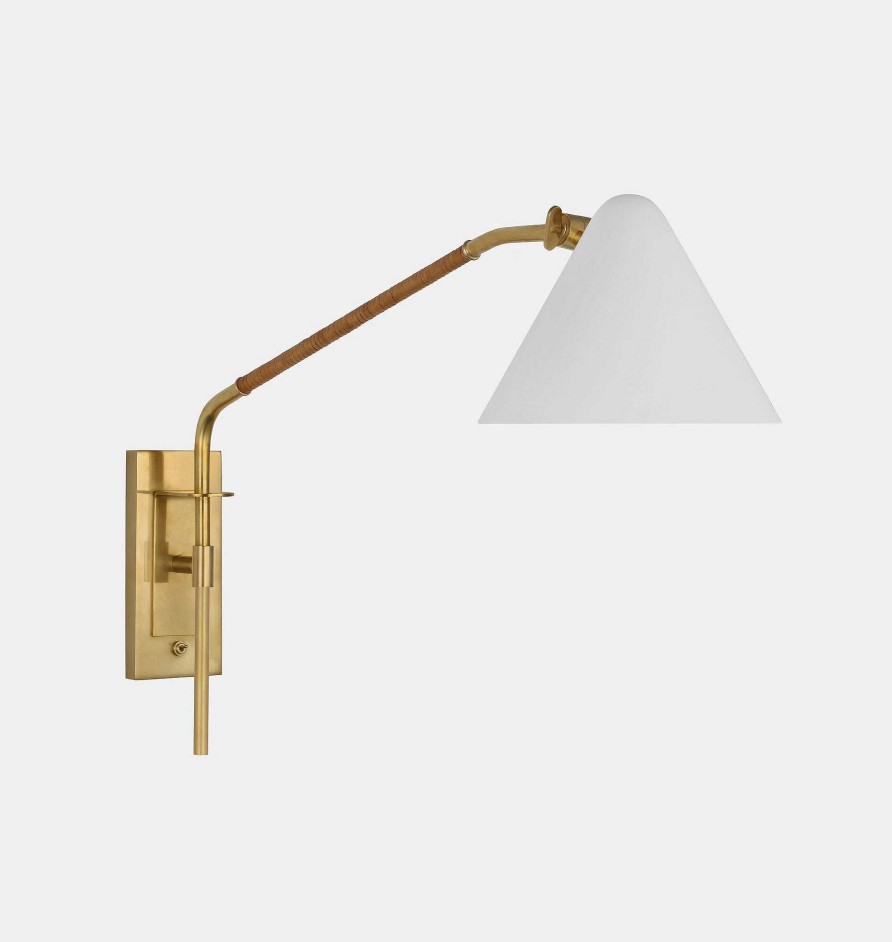 Hot Amber Lewis for Visual Comfort & Co. Laken Medium Articulating Wall Light