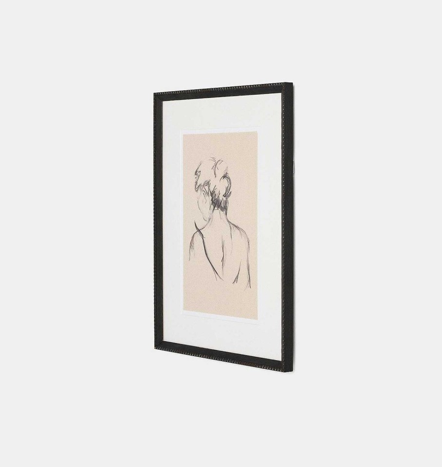 Hot Amber Lewis x Four Hands Charcoal Her By Brittney Schulz Framed Print