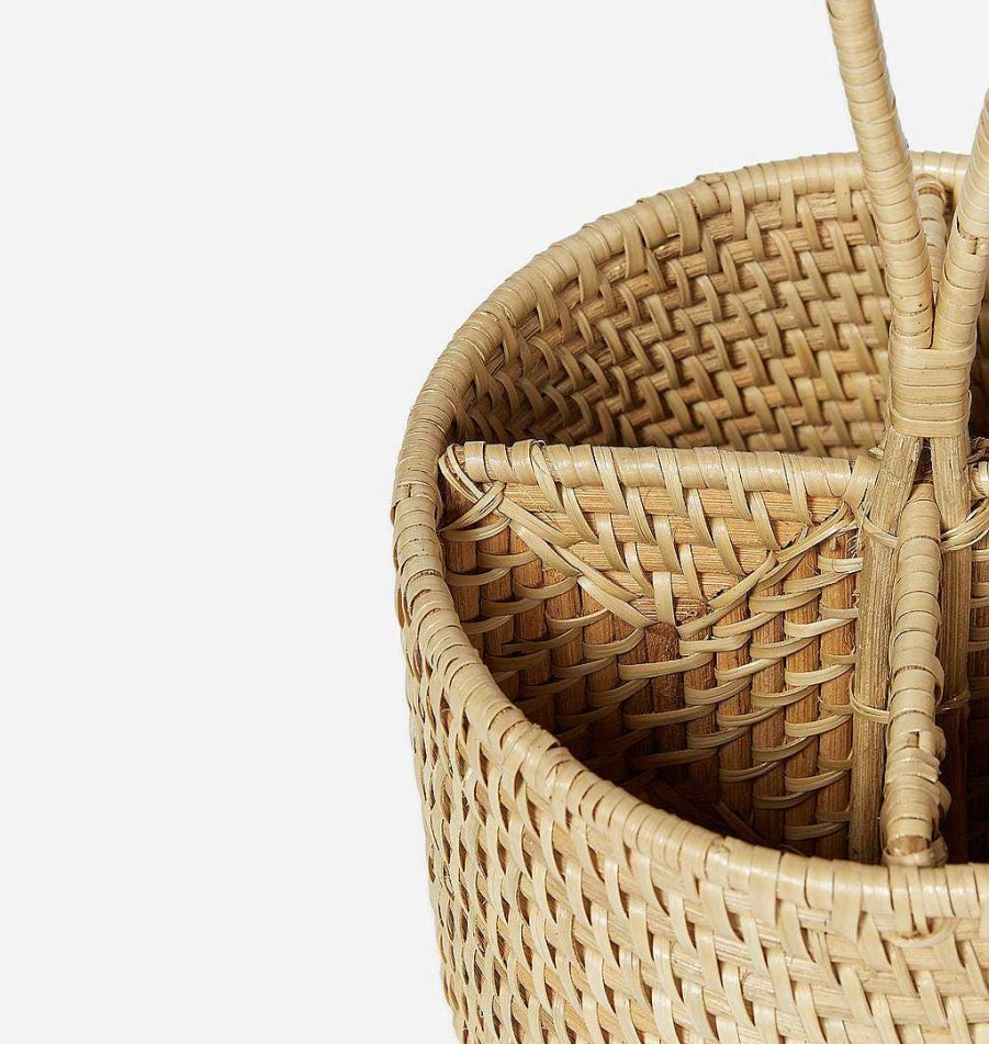 Best Shoppe Amber Interiors Woven Rattan Utensil Holder