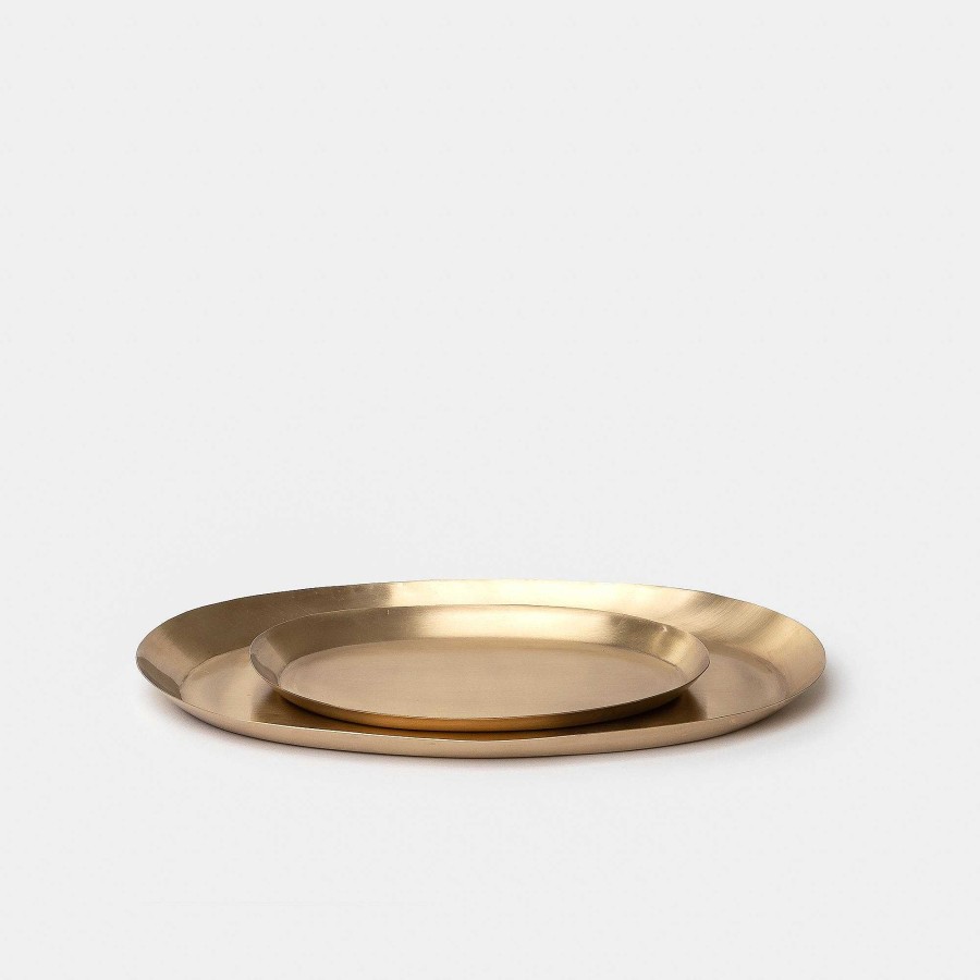 Wholesale Fog Linen Brass Oval Tray