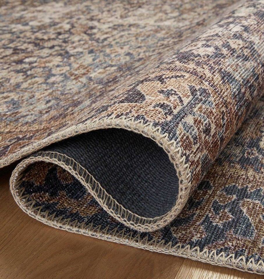 Best Amber Lewis x Loloi Georgie Ger-05 Denim / Spice Area Rug