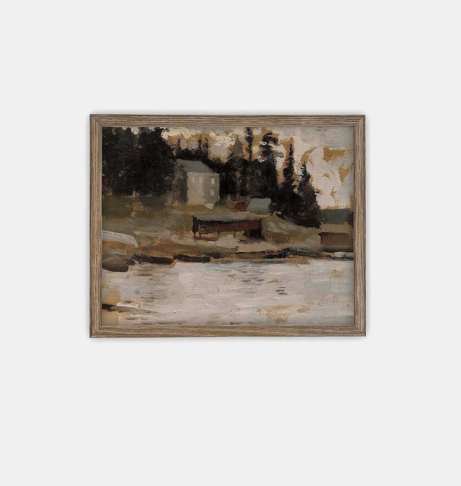 Online Linen + Cloth Landscape Framed Iv