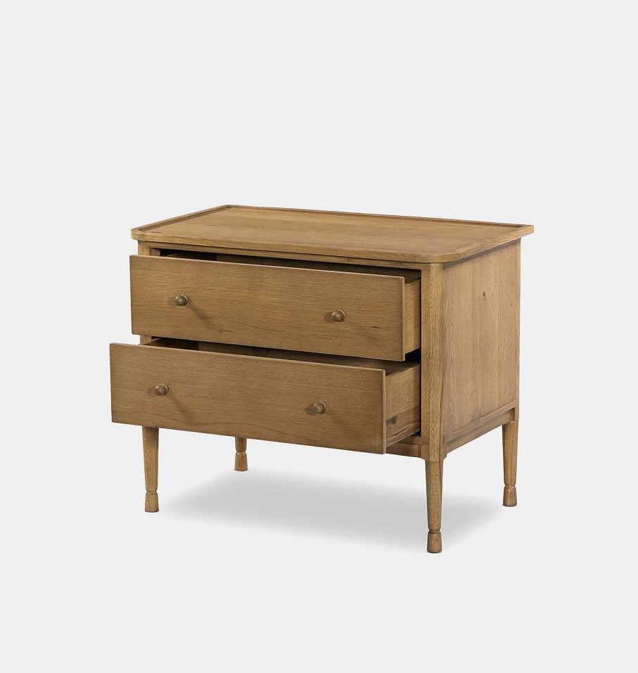 New Amber Lewis x Four Hands Franny Nightstand Caramel Oak