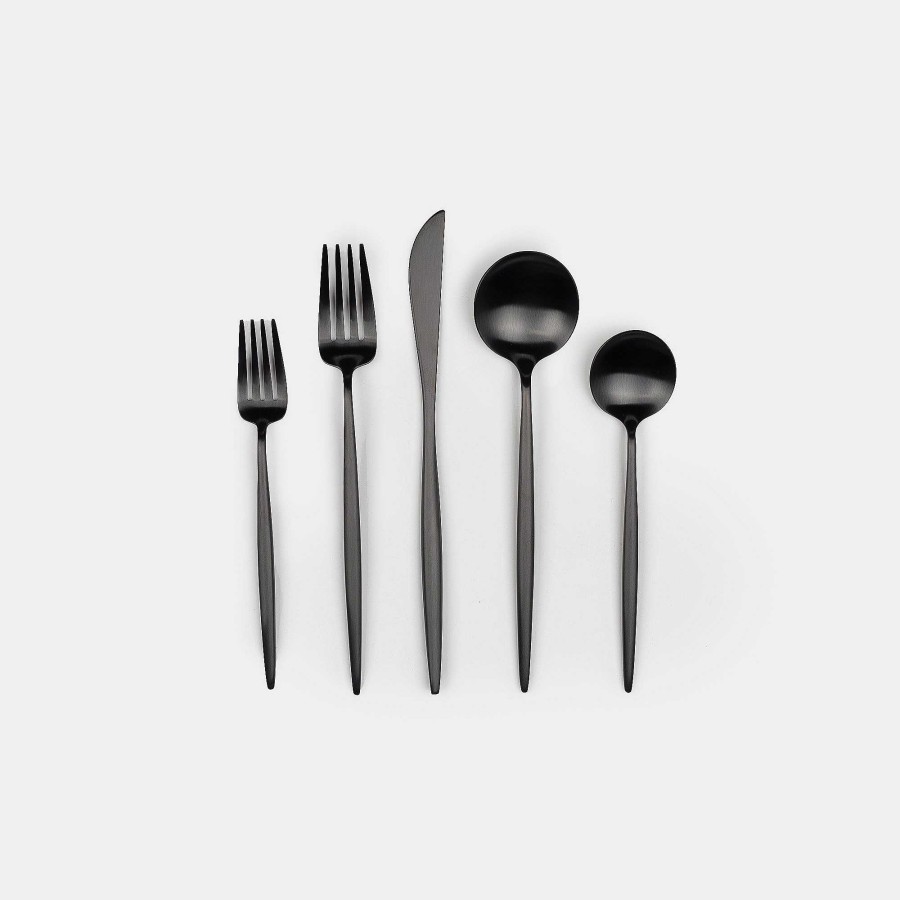 Online Shoppe Amber Interiors Moon Matte Flatware Black