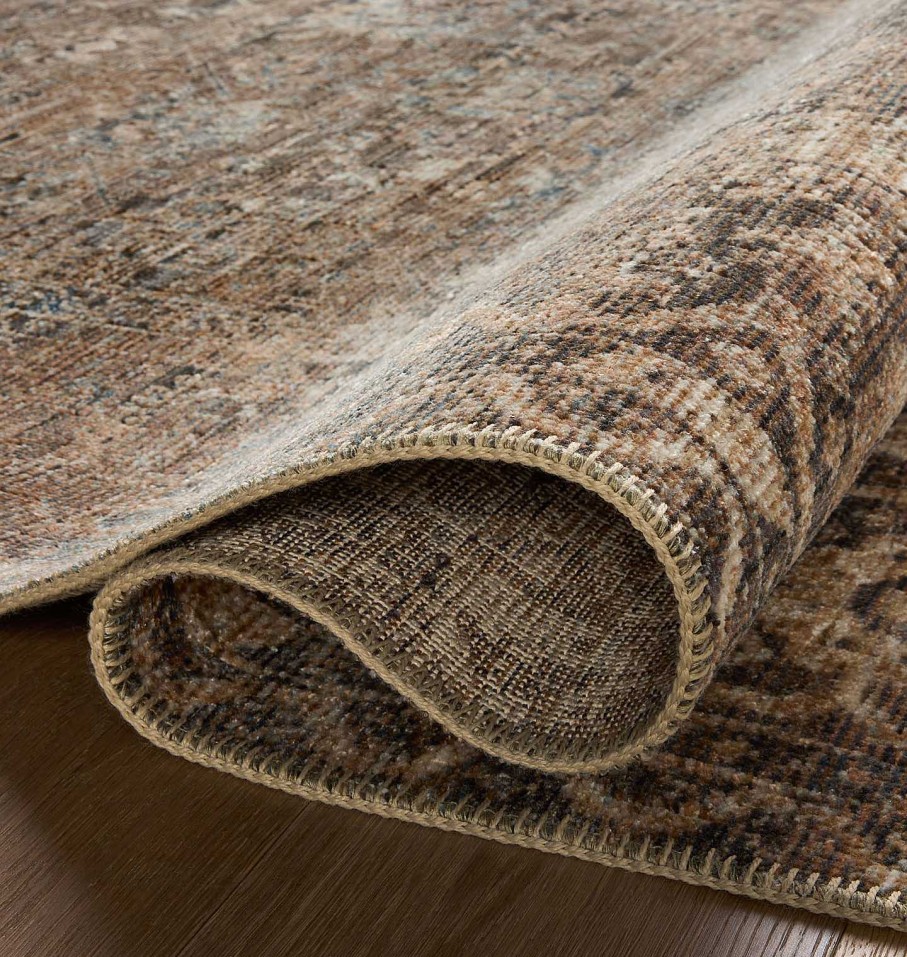 New Loloi Rugs Heritage Her-07 Mocha / Denim Area Rug